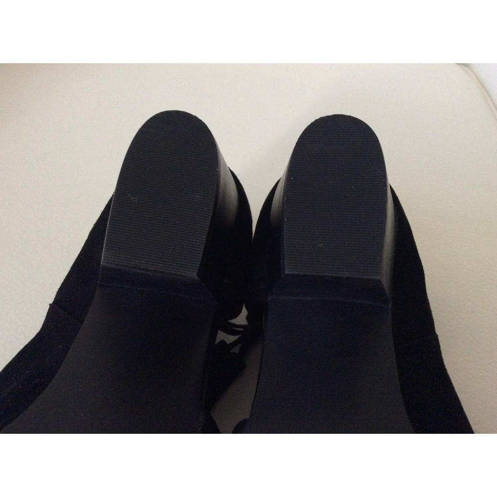 Bella Vita Eli Suede Black Leather Boots Heels - Picture 7 of 12